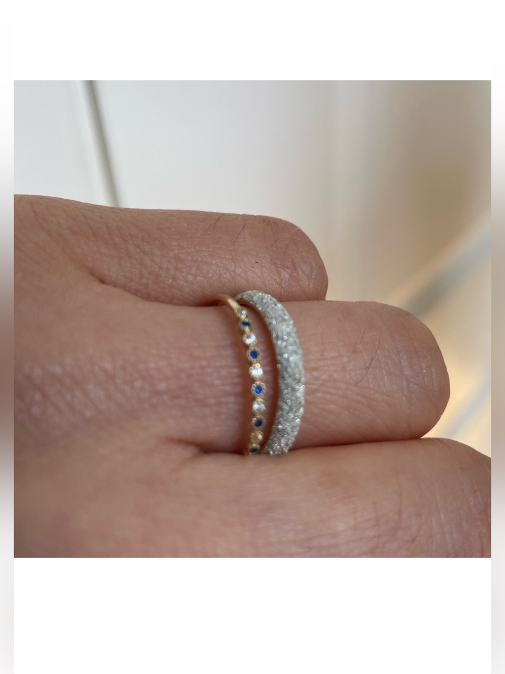 14K Gold Italian Sparkle Pavé-Style Band Ring Size 6 – Made in Italy